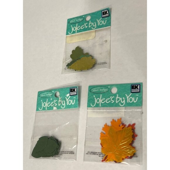 Jolees By You Leaf Sticker / Embellishment Autumn Fall Maple Oak LOT OF 3 - Picture 4 of 4